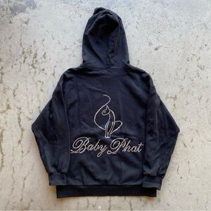Baby phat x forever 21 bedazzled jewel black hoodie medium